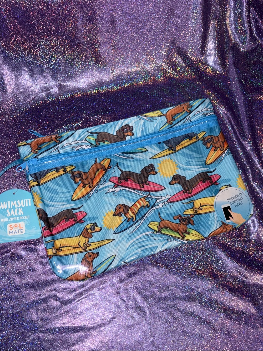 Dachshund Print Swimsuit Sack